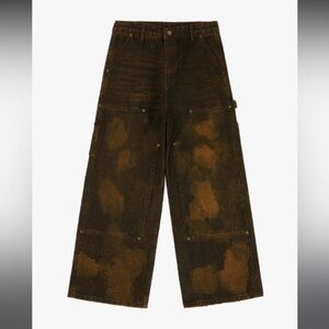 NWT Supermade VINTAGE MUD-DYED WASH DECONSTRUCTED PATCHWORK JEANS L P11